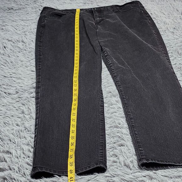 Bandolino Mandie Straight Jeans Womens Size 20W Average Plus Black Stretch 42x30 - Picture 9 of 13